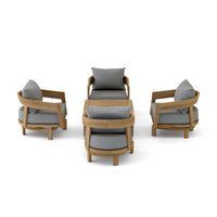 Anderson Teak Toscana 5-pc Deep Seating Swivel Set