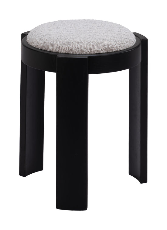 Gray Fabric Ottoman – Zuo Modern Banjul in Misty Gray