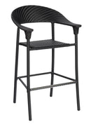 Woodard Barlow Stationary Bar Stool, Default Title, Garden Chairs, Bar Stools, Resin, Barlow, Aluminum, Rectangular, 4 Legs, Outdoor