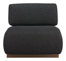 Zuo Modern Barsa Accent Chair in Black, Accent Chairs, Fabric, Plywood, Polyester, Steel, Curved, Block, Indoor