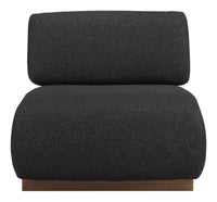 Zuo Modern Barsa Accent Chair in Black, Accent Chairs, Fabric, Plywood, Polyester, Steel, Curved, Block, Indoor