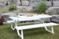 Vivere Banquet Deluxe 8-Seat Aluminum Picnic Table (White), Default Title, Cast Aluminum Patio Furniture, Arya, Outdoor