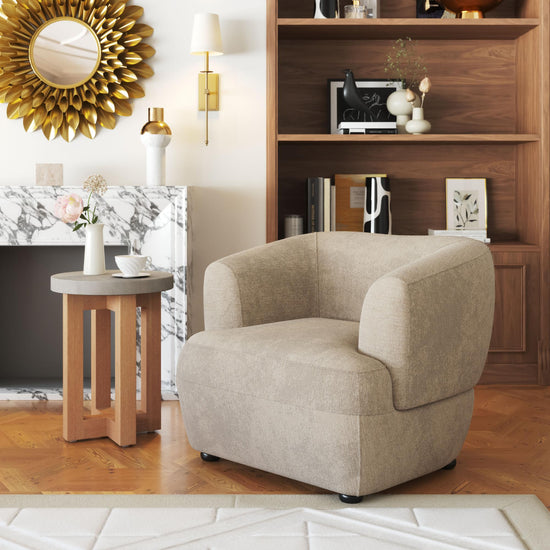 Bekker Accent Chair in Golden Beige | Deco Lounge Seating