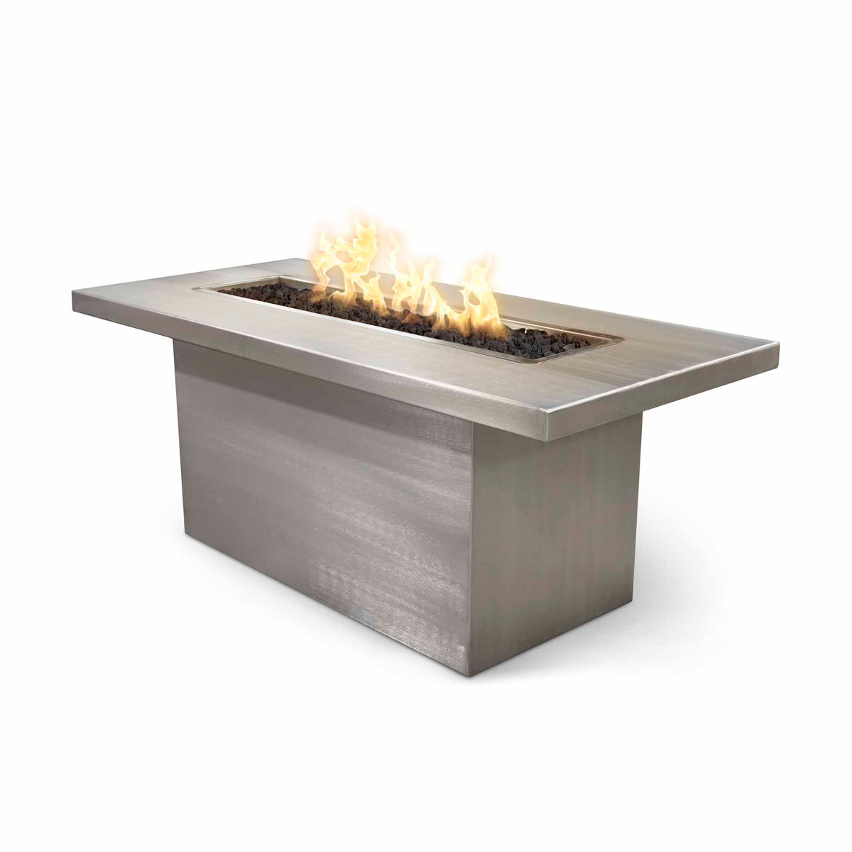 The Outdoor Plus Bella Linear 48" x 30" Powder Coated Fire Pit, Liquid Propane, Black, Match Lit with Flame Sense System, Bella, Steel, Outdoor