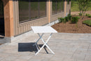 Vivere Brunch Aluminum Folding Table (White), Default Title, Cast Aluminum Patio Furniture, Outdoor