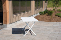 Vivere Brunch Aluminum Folding Table (White), Default Title, Cast Aluminum Patio Furniture, Outdoor