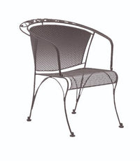 Woodard Briarwood Barrel Dining Chair, Aged Teak, Garden Chairs, Dining Chairs, Briarwood, Fabric, Iron, Curved, 4 Legs, Outdoor