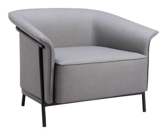 Slate Gray Vinyl Accent Chair | Zuo Modern Burry Design