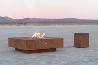 The Outdoor Plus Square Cabo Fire Pit - Stainless Steel, Liquid Propane, 36", Match Lit with Flame Sense System, Cabo, Stainless Steel, Outdoor