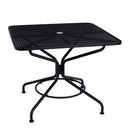 Woodard Café Series Textured Black + Plus 36" Square Dining/Umbrella Table, Default Title, Outdoor Dining Table, Cafe , Aluminum, Outdoor