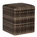 Woodard Genie Reticulated Cube, Default Title, Garden Chairs, Ottoman, Genie, Wicker, Ottoman, Curved, Outdoor