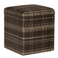 Woodard Genie Reticulated Cube, Default Title, Garden Chairs, Ottoman, Genie, Wicker, Ottoman, Curved, Outdoor