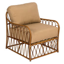 Woodard Cane Lounge Chair, Aged Teak, With Cushion, Grade A Fabric, Garden Chairs, Lounge Chairs, Cushion, Cane, Wood, Rectangular, 4 Legs, Outdoor