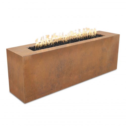 The Outdoor Plus Carmen Corten Steel Fire Pit, 72" x 16" x 16", Liquid Propane, Ash, Carmen, Metal, Outdoor