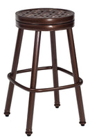 Woodard Casa Round Swivel Bar Stool, Default Title, Patio Bar Furniture, Bar Stools, Metal, Casa, Aluminum, Wood, Round, 4 Legs, Outdoor