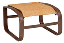Woodard Cayman Isle Sling Ottoman, Aged Teak, Augustine Alloy (Grade A), Grade A Fabric, Cast Aluminum furniture, Ottoman, Sling, Cayman Isle , Aluminum, Square, 4 Legs, Outdoor
