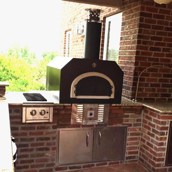 Chicago Brick CBO-750 Hybrid Countertop Commercial/Residential LP/NG in Copper/Silver Vein - 3K with Skirt