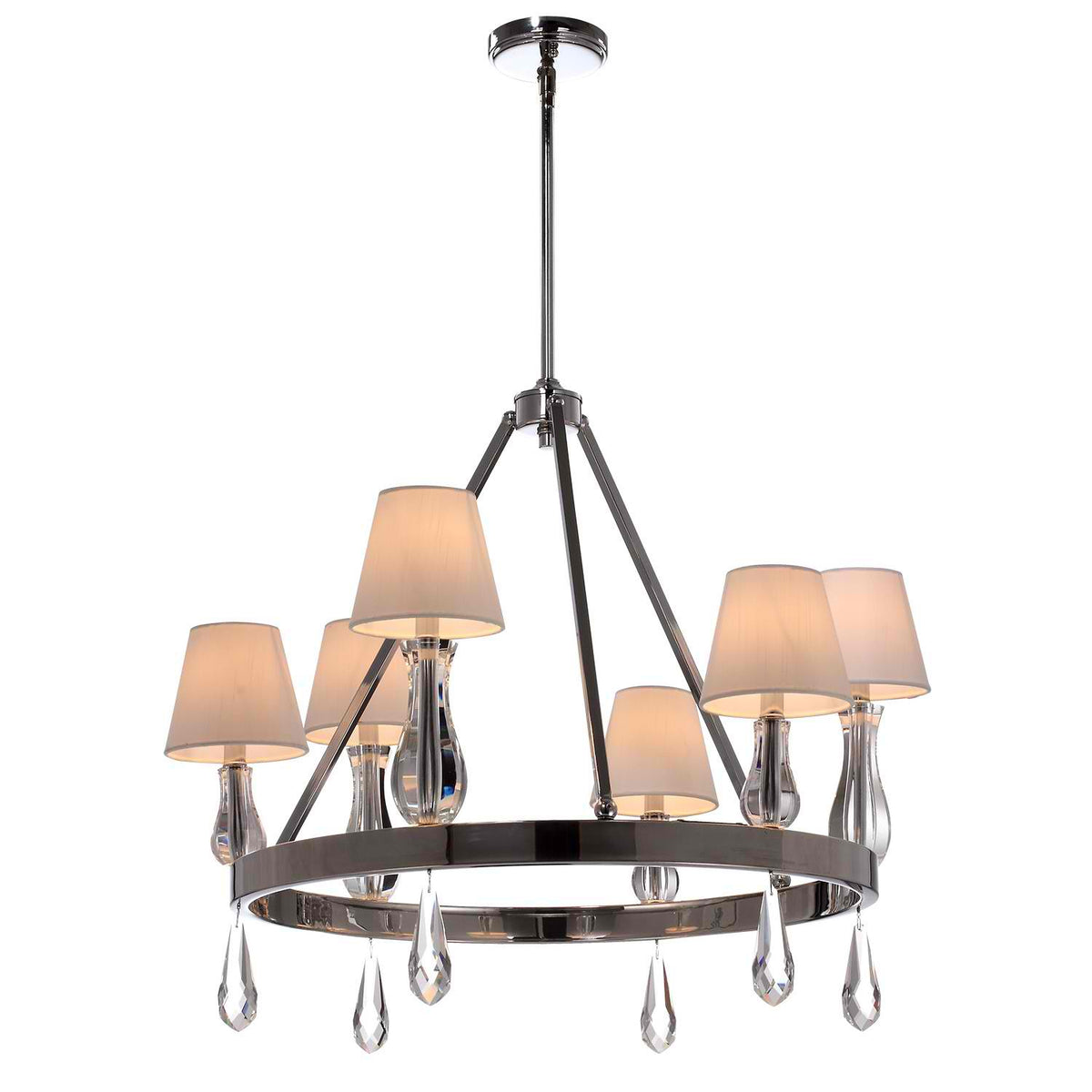 ZEEV Lighting Sophia 6LT Chandelier, Chandelier, Chrome, Indoor
