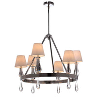 ZEEV Lighting Sophia 6LT Chandelier, Chandelier, Chrome, Indoor