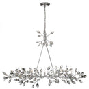 ZEEV Lighting Misthaven Chandelier, Silver Leaf with and Antique Gold Paint and Champagne crystals, Chandelier, Indoor