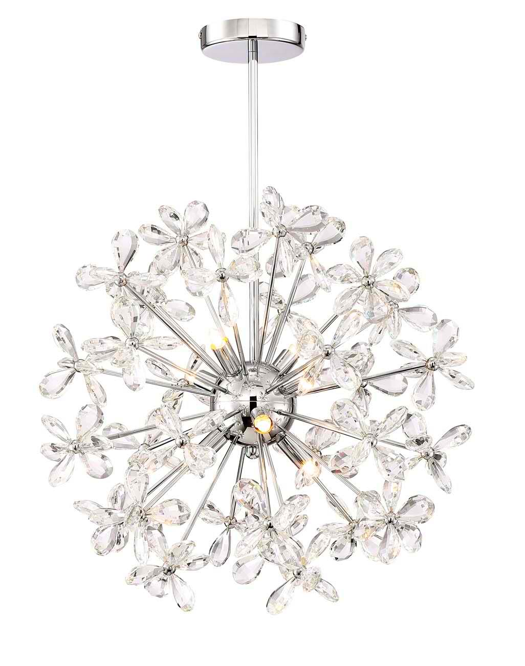 ZEEV Lightings Adelle Collections Chandelier, Chandelier, Chrome, Indoor