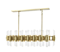 ZEEV Lighting Pillar Collection Chandelier, Chandelier, Brass, Indoor