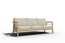Curated MaisonFurniture Daniele Teak Deep Seating 86 Inch Outdoor Sofa with Sunbrella Cushion