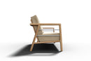 Curated MaisonFurniture Daniele Teak Deep Seating 86 Inch Outdoor Sofa with Sunbrella Cushion