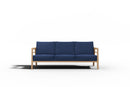 Curated MaisonFurniture Daniele Teak Deep Seating 86 Inch Outdoor Sofa with Sunbrella Cushion