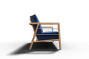 Curated MaisonFurniture Daniele Teak Deep Seating 86 Inch Outdoor Sofa with Sunbrella Cushion