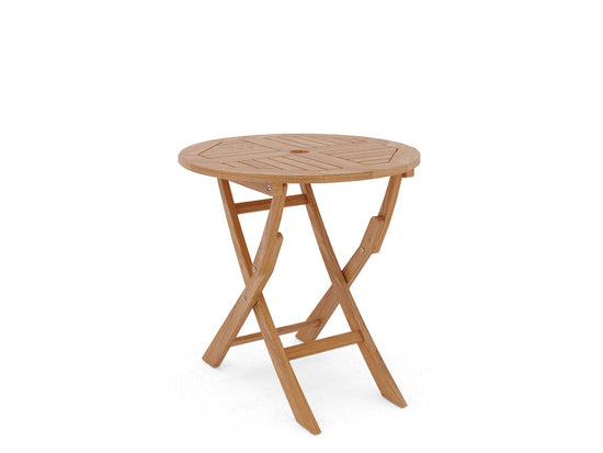 Curated Maison  Furniture Abel 47.25 inch Dia Round Teak Outdoor Dining Table