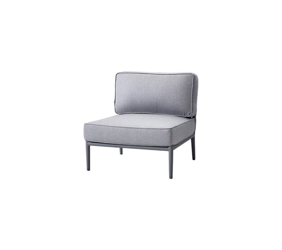 Cane-Line Conic Single Seater Module Incl. Light Grey AirTouch Cushion Set