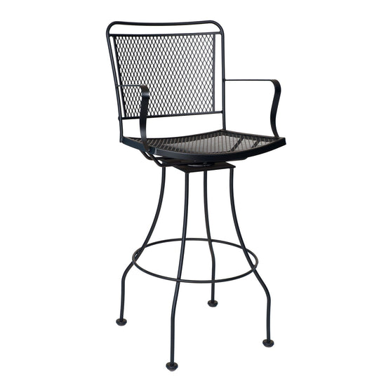Woodard Constantine Swivel Bar Stool with Optional Cushion