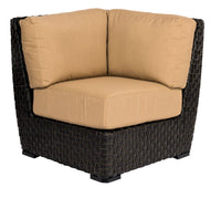 Woodard Cooper Corner Sectional Unit, Beach Bum Creamsicle (Grade A), Right, Grade A Fabric, Garden Chairs, Sectional, Wicker, Cooper, Wicker, Square, 4 Legs, Outdoor