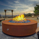 The Outdoor Plus 60" Unity Fire Pit - 18" Tall - Corten Steel, Liquid Propane, Black, Match Lit with Flame Sense System, Unity, Steel, Outdoor