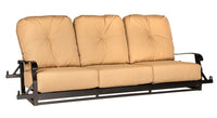 Woodard Cortland Sofa Swing - Chains Not Included, Aged Teak, Beach Bum Creamsicle (Grade A), Grade A Fabric, Sofas, Fabric, Iron, Curved, Frame, Outdoor