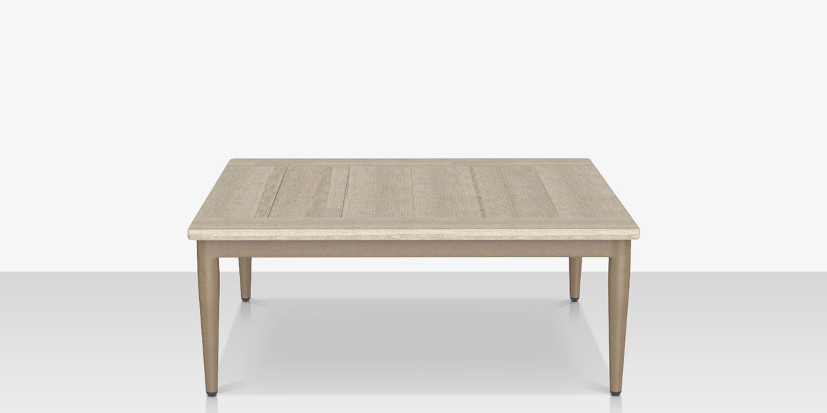 DecoScapes Danish Aluminum 40'' Wide Square Large Coffee Table