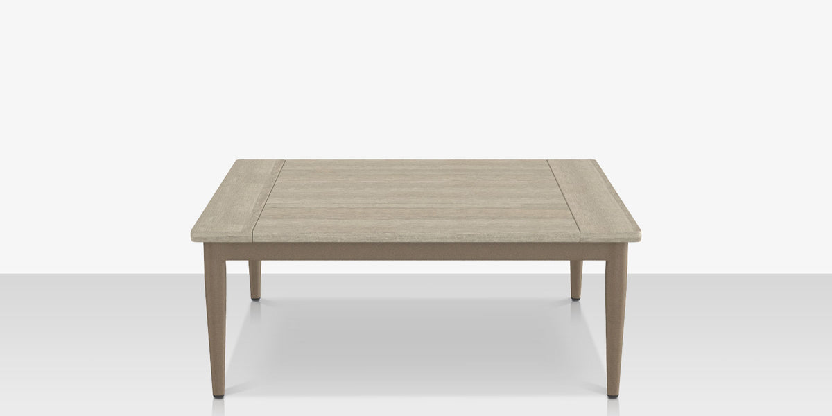 DecoScapes Danish Aluminum 40'' Wide Square Large Coffee Table
