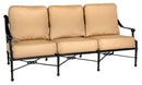 Woodard Delphi Sofa, Aged Teak, Beach Bum Creamsicle (Grade A), Grade A Fabric, Garden Chairs, Sofa, Delphi, Aluminum, Fabric, Sofas, Rectangular, Outdoor