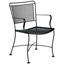 Woodard Constantine Dining Arm Chair, Dining Chairs, Fabric, Iron, Curved, 4 Legs, Outdoor
