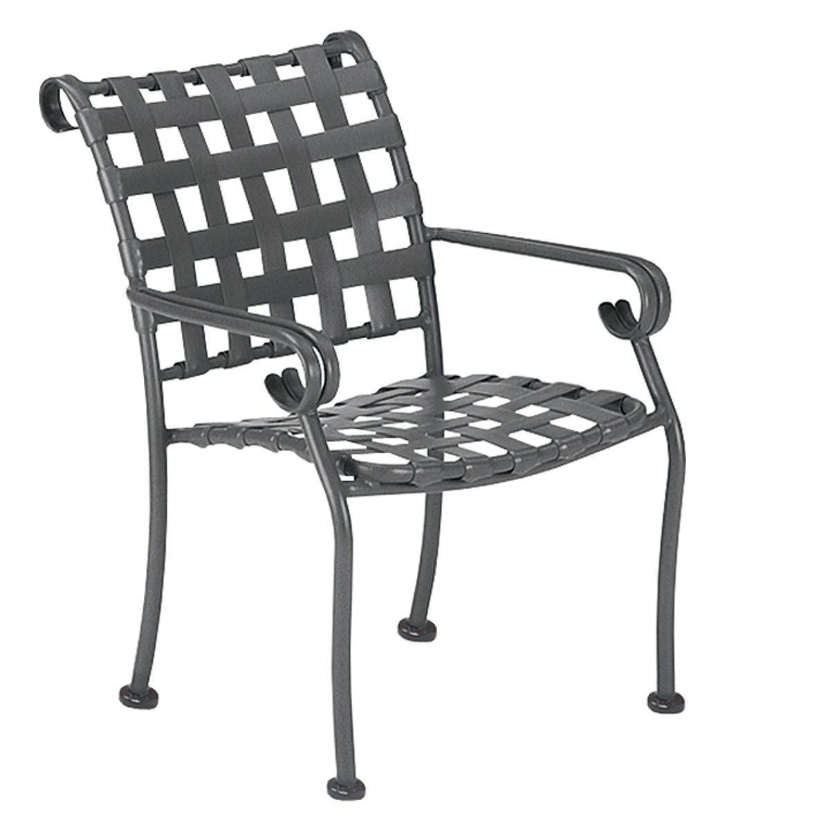 Woodard Et Cetera Ramsgate Dining Arm Chair - Stackable, Default Title, Garden Chairs, Dining Chairs, Et Cetera, Aluminum, Dining Chairs, Curved, Outdoor