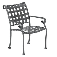 Woodard Et Cetera Ramsgate Dining Arm Chair - Stackable, Default Title, Garden Chairs, Dining Chairs, Et Cetera, Aluminum, Dining Chairs, Curved, Outdoor