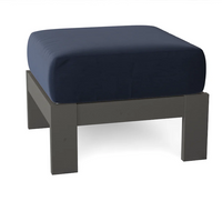 Telescope Casual Leeward Marine Grade Polymer Deep Cushion Ottoman (Sectional), Snow, Red, Ottoman, Cushion, Leeward, Aluminum, Polymer, Square, 4 Legs, Outdoor