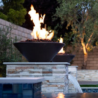 The Outdoor Plus Cazo GFRC Fire Bowl, 24", Liquid Propane, Ash, Cazo, GFRC, Outdoor