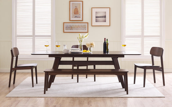 Greenington Currant Long Bench In Black Walnut/Caramelized