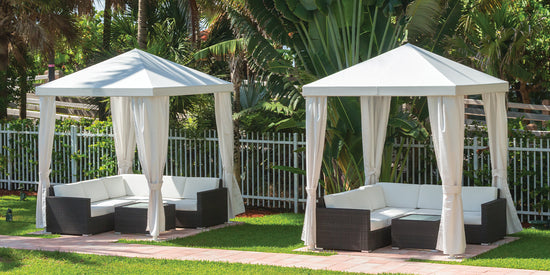 DecoScapes Oasis Aluminum Vented Roof Cabana