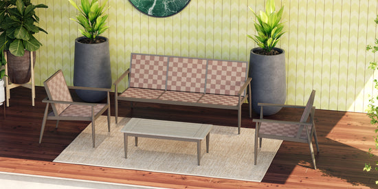 DecoScapes Danish Aluminum Square Dining Table