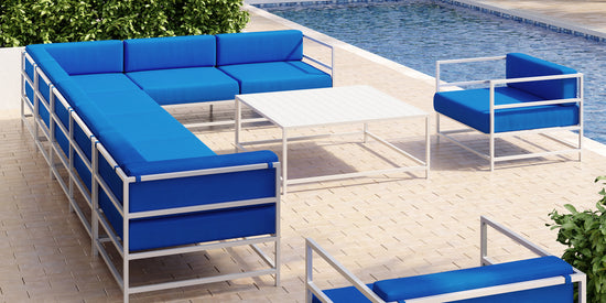 DecoScapes Delano Aluminum Square Corner Lounge Chair