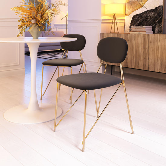 Gray and Gold Dining Chair | Zuo Modern Georges Chair