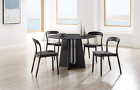 Greenington Luna 48” Round Table In Caviar/Wheat